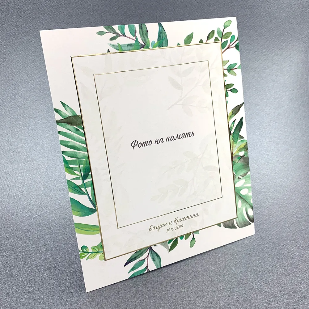 Фото товара «Запрошення з рельєфним лаком і фольгою» №3