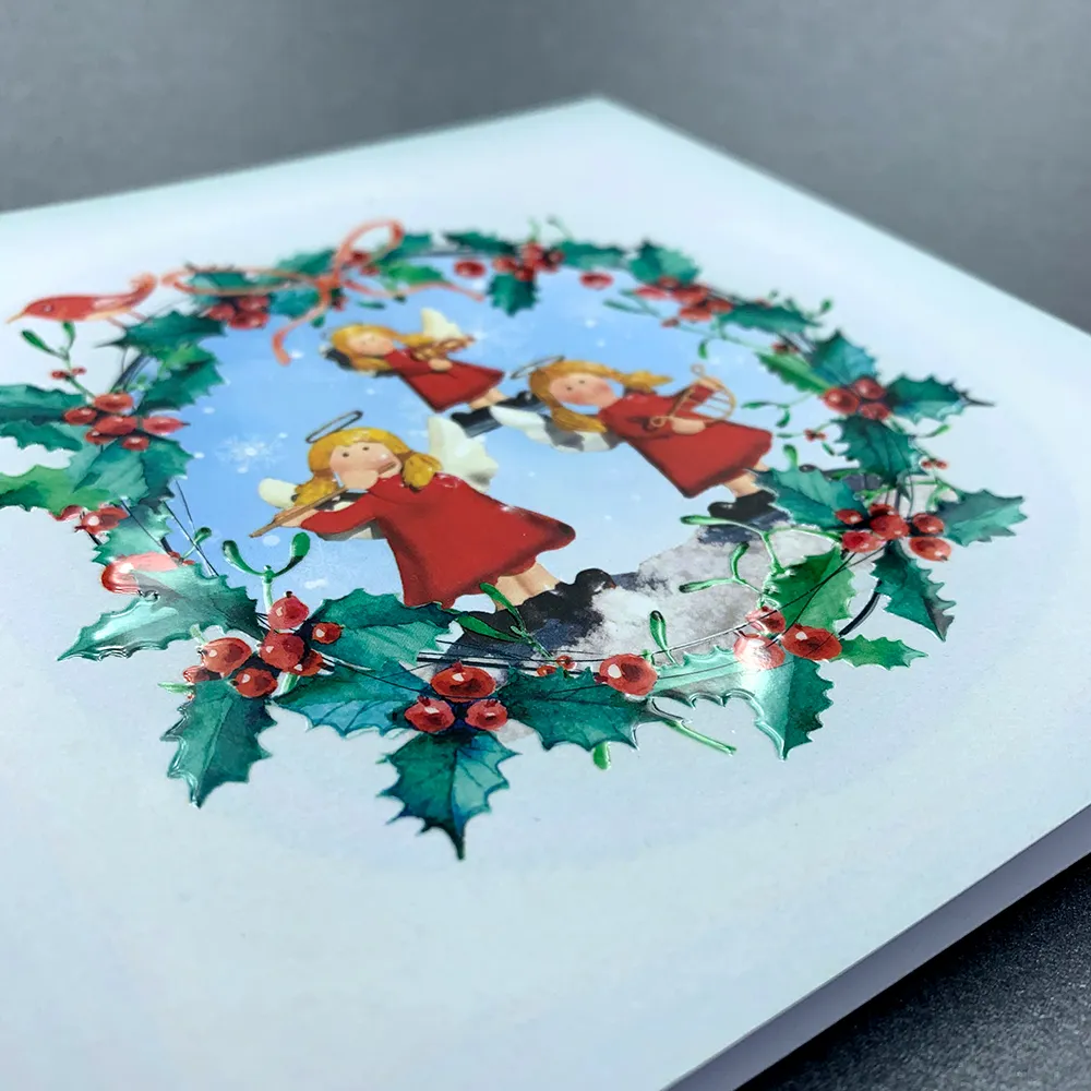 Фото товара «Запрошення з рельєфним лаком і фольгою» №4